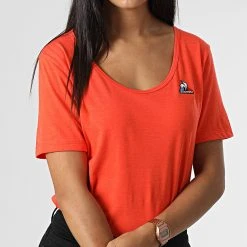 Meilleur prix 🥰 Tee Shirt Femme 2210799 Orange de Le Coq Sportif 🥰